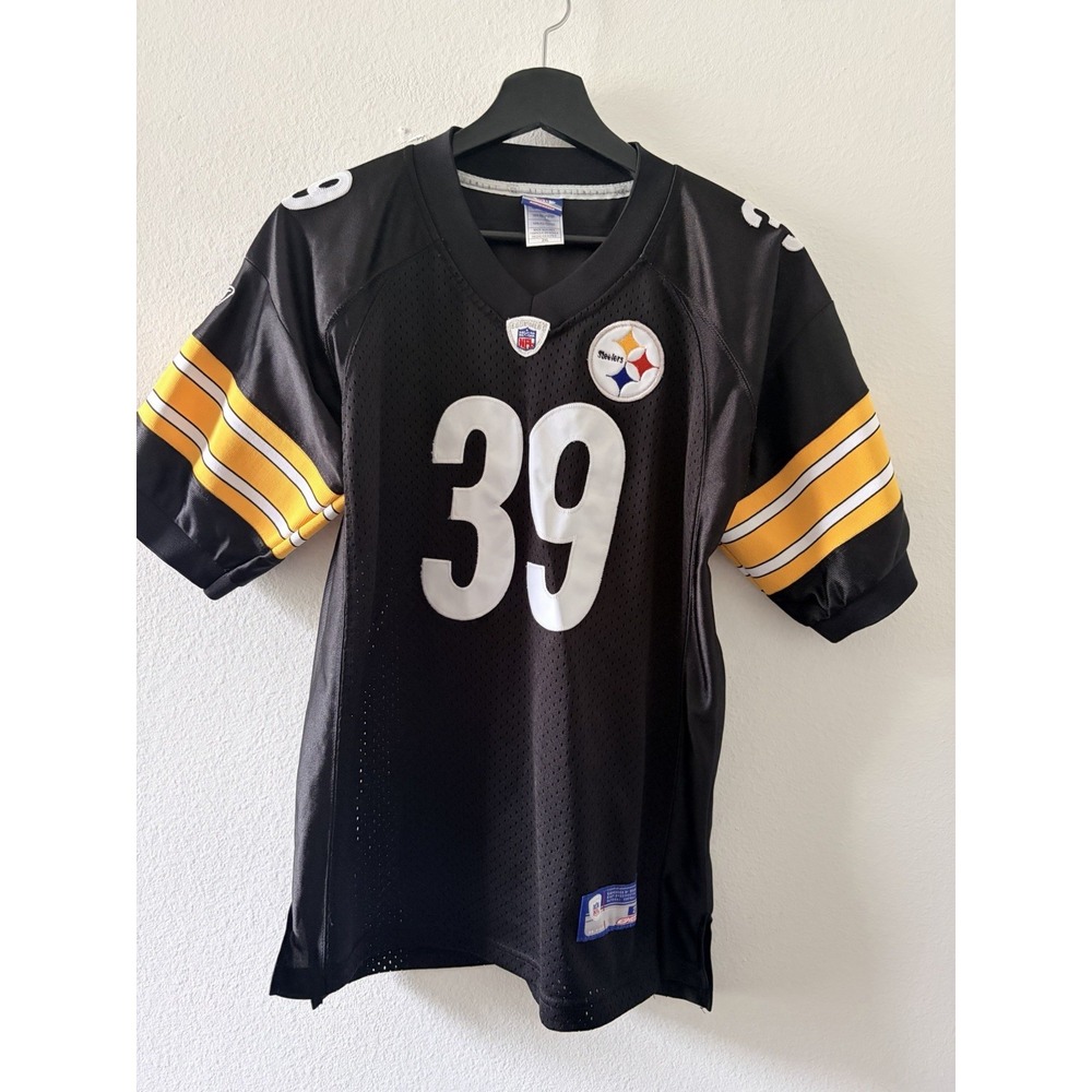Reebok Pittsburgh Steelers Willie Parker #39 Black Jersey Mens Size 2XL NFL - Picture 2 of 9